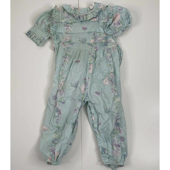 Vintage COMING THING Baby Floral Jumpsuit 18M - Picture 4 of 6